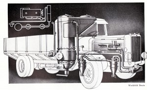 LkW von Deutz mit Gasgenerator (Antrazit) für